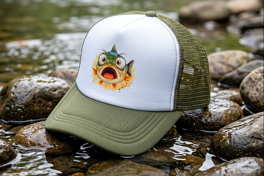Scared Fish Trucker Hat – Graywolf's Fish Juice