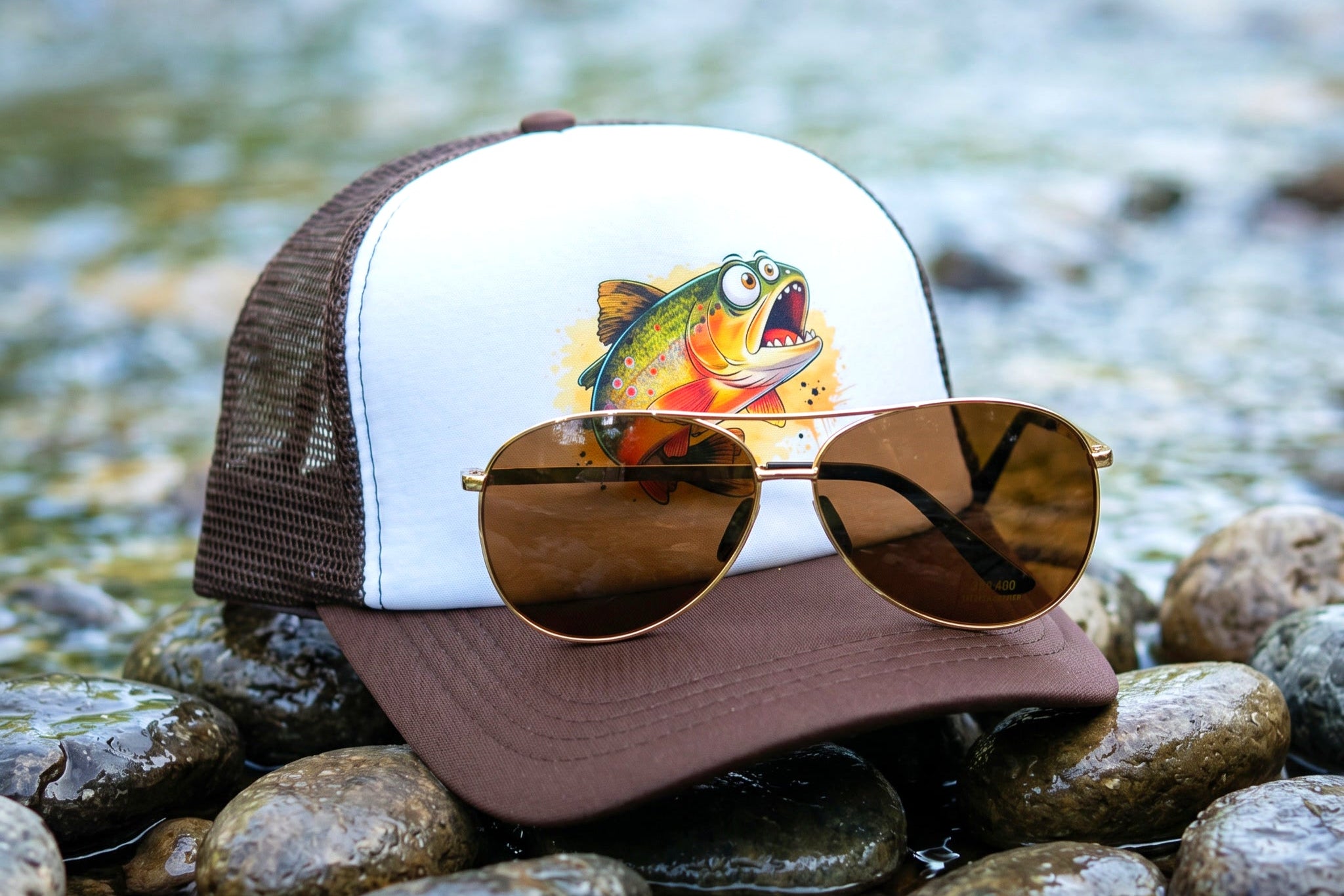 Trucker Hat & Polarized Shades Set